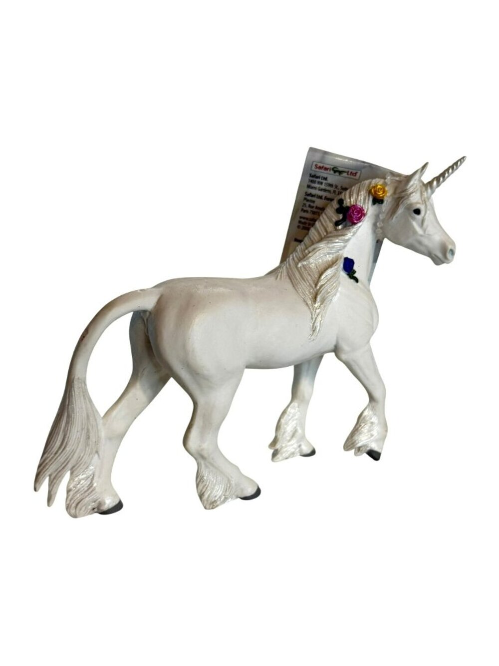 Safari Ltd Mythical Realms Unicorn Figurine With Floral Accents 2008